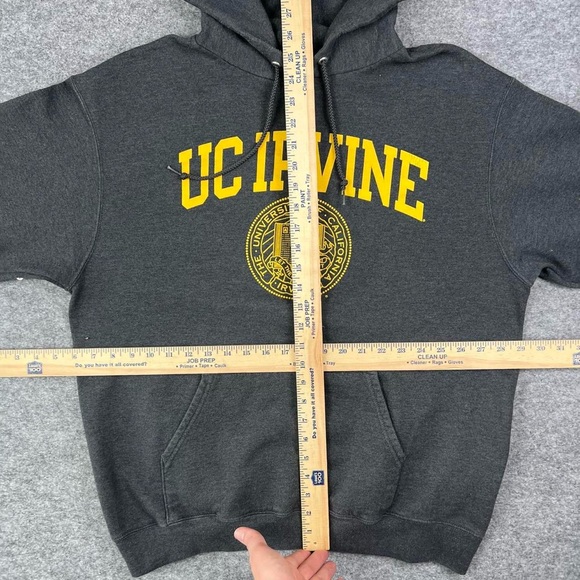 Y2K Champion UC Irvine College Oversized Hoodie Sweatshirt - Picture 6 of 7